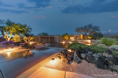 This gorgeous Entrada home sits above hole #13 of the golf on Entrada at Snow Canyon in Utah - for sale on GolfHomes.com, golf home, golf lot