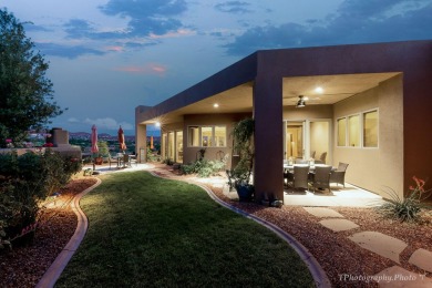 This gorgeous Entrada home sits above hole #13 of the golf on Entrada at Snow Canyon in Utah - for sale on GolfHomes.com, golf home, golf lot