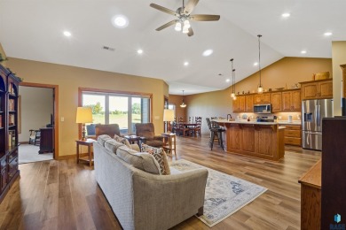 This custom-built 3-bedroom, 2-bath home backs to the 5th hole on The Bridges At Beresford in South Dakota - for sale on GolfHomes.com, golf home, golf lot