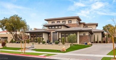 Exquisite custom estate in the prestigious Seven Hills community on Rio Secco Golf Club in Nevada - for sale on GolfHomes.com, golf home, golf lot