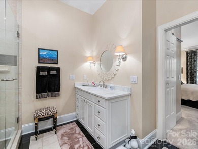 This beautiful home is a hidden gem in the gated community of on Carmel Country Club in North Carolina - for sale on GolfHomes.com, golf home, golf lot