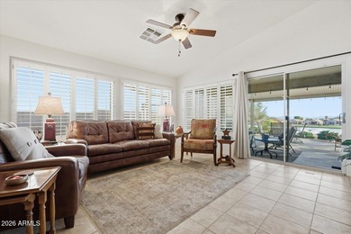 Golf course and water views set the stage for this upgraded 3 on Sundance Golf Club in Arizona - for sale on GolfHomes.com, golf home, golf lot