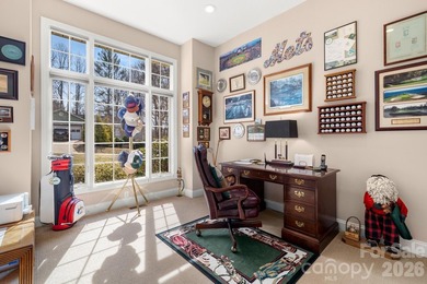 Perched on a gentle hill with sweeping views of the 7th and 9th on Cummings Cove Golf and Country Club in North Carolina - for sale on GolfHomes.com, golf home, golf lot