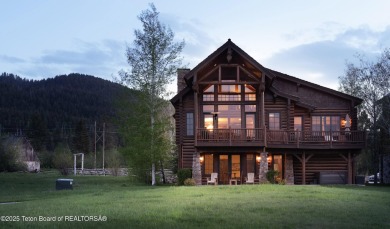 This beautifully maintained 4-bedroom, 4.5-bath log cabin in on Teton Springs Resort and Club in Idaho - for sale on GolfHomes.com, golf home, golf lot