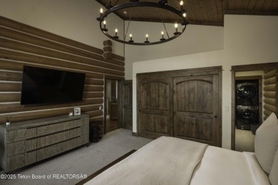 This beautifully maintained 4-bedroom, 4.5-bath log cabin in on Teton Springs Resort and Club in Idaho - for sale on GolfHomes.com, golf home, golf lot