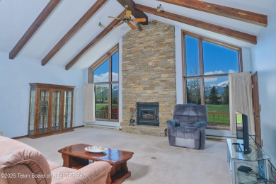 Enjoy clear Teton views from this wonderful home in Golf & on Jackson Hole Golf and Tennis Club in Wyoming - for sale on GolfHomes.com, golf home, golf lot