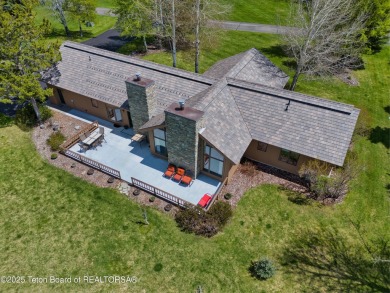 Enjoy clear Teton views from this wonderful home in Golf & on Jackson Hole Golf and Tennis Club in Wyoming - for sale on GolfHomes.com, golf home, golf lot