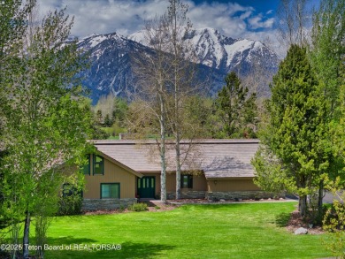 Enjoy clear Teton views from this wonderful home in Golf & on Jackson Hole Golf and Tennis Club in Wyoming - for sale on GolfHomes.com, golf home, golf lot