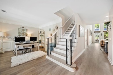 Luxurious townhome with stunning lagoon views overlooking the on Hampton Pointe Golf Course in South Carolina - for sale on GolfHomes.com, golf home, golf lot
