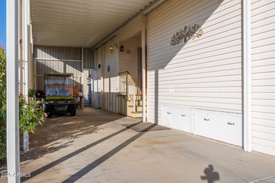 Welcome home to this beautifully designed 1,100 sq. ft on Palm Creek Golf and RV Resort in Arizona - for sale on GolfHomes.com, golf home, golf lot