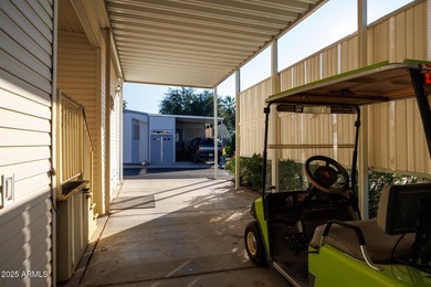 Welcome home to this beautifully designed 1,100 sq. ft on Palm Creek Golf and RV Resort in Arizona - for sale on GolfHomes.com, golf home, golf lot