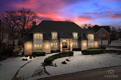 Experience refined living in this stunning custom brick estate on Crystal Tree Golf and Country Club in Illinois - for sale on GolfHomes.com, golf home, golf lot