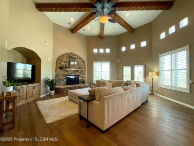 Luxury can become a habit in this elegant Earth & Stone custom on San Juan Country Club in New Mexico - for sale on GolfHomes.com, golf home, golf lot