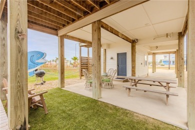 This stunning turnkey beach house is your ideal sunset retreat! on Palmilla Beach Golf Club in Texas - for sale on GolfHomes.com, golf home, golf lot