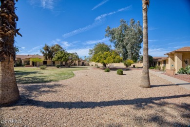 Discover luxurious living in this stunning Pueblo end unit on Pebblebrook Golf Course in Arizona - for sale on GolfHomes.com, golf home, golf lot