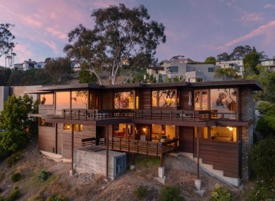 An exemplary model of mid-century modern architecture designed on La Jolla Country Club in California - for sale on GolfHomes.com, golf home, golf lot