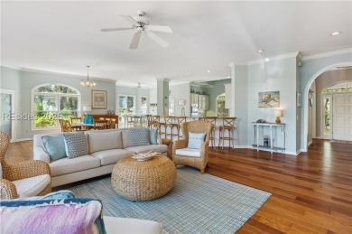 This lovely  4-bedroom, 4-bath open-concept coastal home is on Haig Point Golf Club in South Carolina - for sale on GolfHomes.com, golf home, golf lot