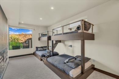 This Entrada home has breathtaking 180-degree views of red rock on Entrada at Snow Canyon in Utah - for sale on GolfHomes.com, golf home, golf lot