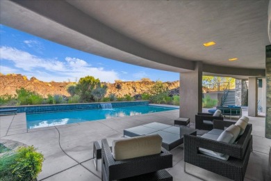 This Entrada home has breathtaking 180-degree views of red rock on Entrada at Snow Canyon in Utah - for sale on GolfHomes.com, golf home, golf lot