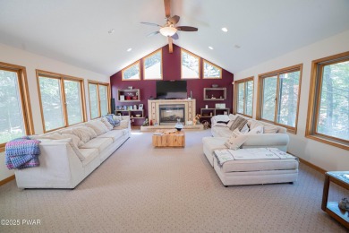 Cozy up in style in this beautifully maintained Poconos chalet on The Hideout Golf in Pennsylvania - for sale on GolfHomes.com, golf home, golf lot