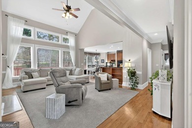 This stunning home in the prestigious gated with security guard on Whitewater Creek in Georgia - for sale on GolfHomes.com, golf home, golf lot