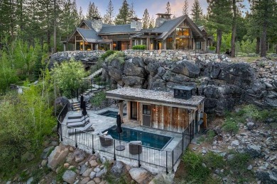 Perched on a basaltic ledge with panoramic views of creek on Martis Camp Golf Course in California - for sale on GolfHomes.com, golf home, golf lot