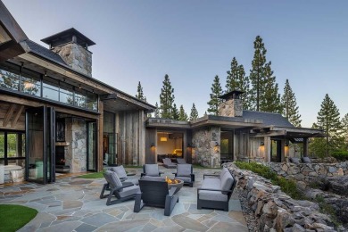 Perched on a basaltic ledge with panoramic views of creek on Martis Camp Golf Course in California - for sale on GolfHomes.com, golf home, golf lot