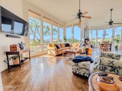 Driving up to this home you will immediately notice the dramatic on Rancho Manana Golf Club in Arizona - for sale on GolfHomes.com, golf home, golf lot