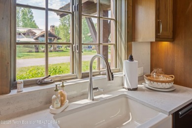 Luxury Golf  Tennis cabin overlooking open space with Cottonwood on Jackson Hole Golf and Tennis Club in Wyoming - for sale on GolfHomes.com, golf home, golf lot