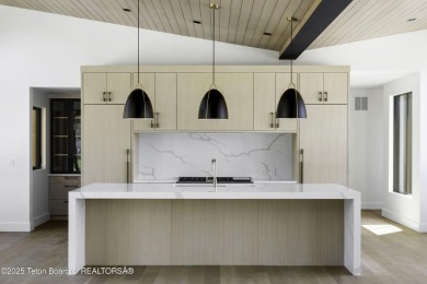This stunning new 4,000 sqft home on 3.8 acres in the Fairway on Jackson Hole Golf and Tennis Club in Wyoming - for sale on GolfHomes.com, golf home, golf lot