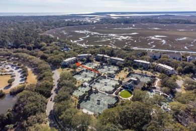Charming First-Floor Condo with Tennis Court Views.  Beautifully on The Seabrook Island Club in South Carolina - for sale on GolfHomes.com, golf home, golf lot