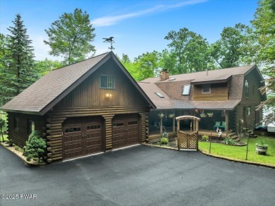 LAKEFRONT LOG DREAM HOME!  Real authentic log home nestled on on Forest Lake Club in Pennsylvania - for sale on GolfHomes.com, golf home, golf lot