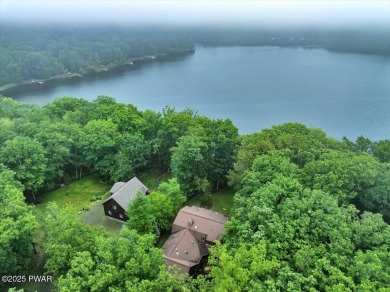 LAKEFRONT LOG DREAM HOME!  Real authentic log home nestled on on Forest Lake Club in Pennsylvania - for sale on GolfHomes.com, golf home, golf lot