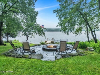 LAKEFRONT LOG DREAM HOME!  Real authentic log home nestled on on Forest Lake Club in Pennsylvania - for sale on GolfHomes.com, golf home, golf lot