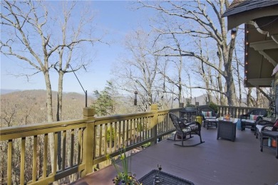 Views for miles from the decks of this beautiful mountain home on Bent Tree Golf Course in Georgia - for sale on GolfHomes.com, golf home, golf lot