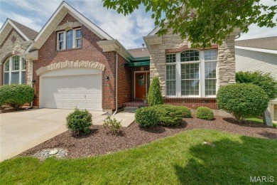 STUNNING 1.5 story villa overlooking the 8th green of on Winghaven Country Club in Missouri - for sale on GolfHomes.com, golf home, golf lot