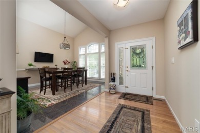 STUNNING 1.5 story villa overlooking the 8th green of on Winghaven Country Club in Missouri - for sale on GolfHomes.com, golf home, golf lot