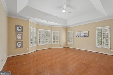 Designed for comfort, privacy, and flexibility, this rare ranch on Brookstone Golf and Country Club in Georgia - for sale on GolfHomes.com, golf home, golf lot