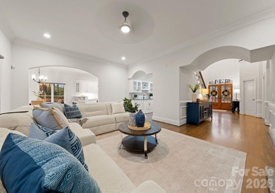 Set on a level one-acre lot on the 5th hole of Trump National on Trump National Golf Club Charlotte in North Carolina - for sale on GolfHomes.com, golf home, golf lot