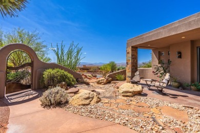 Experience luxury living in this beautiful single-level custom on Entrada at Snow Canyon in Utah - for sale on GolfHomes.com, golf home, golf lot
