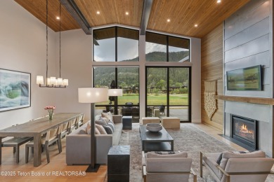 Experience mountain modern luxury in this stunning one-level, 4 on Snake River Sporting Club in Wyoming - for sale on GolfHomes.com, golf home, golf lot