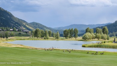 Experience mountain modern luxury in this stunning one-level, 4 on Snake River Sporting Club in Wyoming - for sale on GolfHomes.com, golf home, golf lot