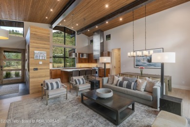 Experience mountain modern luxury in this stunning one-level, 4 on Snake River Sporting Club in Wyoming - for sale on GolfHomes.com, golf home, golf lot