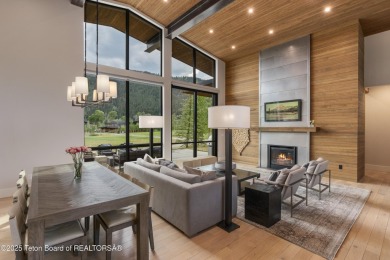 Experience mountain modern luxury in this stunning one-level, 4 on Snake River Sporting Club in Wyoming - for sale on GolfHomes.com, golf home, golf lot