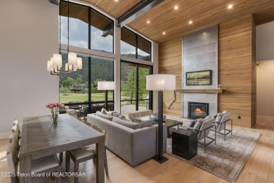 Experience mountain modern luxury in this stunning one-level, 4 on Snake River Sporting Club in Wyoming - for sale on GolfHomes.com, golf home, golf lot