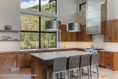 Experience mountain modern luxury in this stunning one-level, 4 on Snake River Sporting Club in Wyoming - for sale on GolfHomes.com, golf home, golf lot