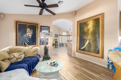 Gorgeous golf course lot home for sale! Be greeted by a low-care on Eagles Nest at Pebble Creek in Arizona - for sale on GolfHomes.com, golf home, golf lot