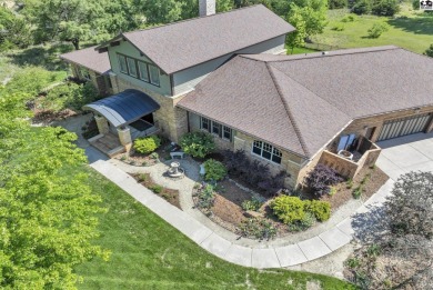 This unique Prairie-Style Craftsman home on 6 acres sits on Prairie Dunes Country Club in Kansas - for sale on GolfHomes.com, golf home, golf lot