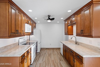 Step inside a residence that blends comfort with a polished on Sun City Lakes West and East in Arizona - for sale on GolfHomes.com, golf home, golf lot