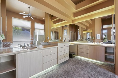 Stunning custom home built by Fox Brothers, sits on an elevated on Bermuda Dunes Country Club in California - for sale on GolfHomes.com, golf home, golf lot